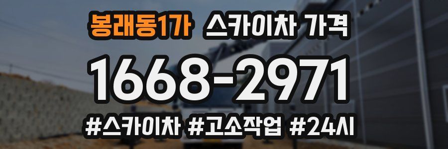 봉래동1가 스카이차 가격