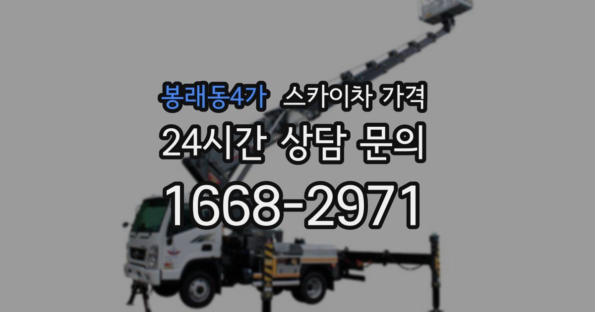 봉래동4가 스카이차 가격