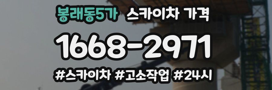 봉래동5가 스카이차 가격