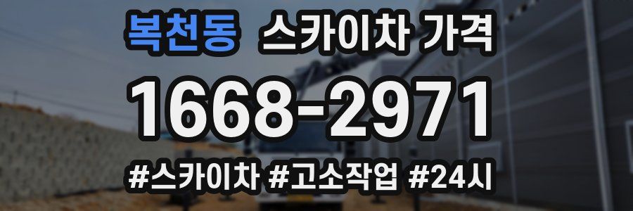 복천동 스카이차 가격