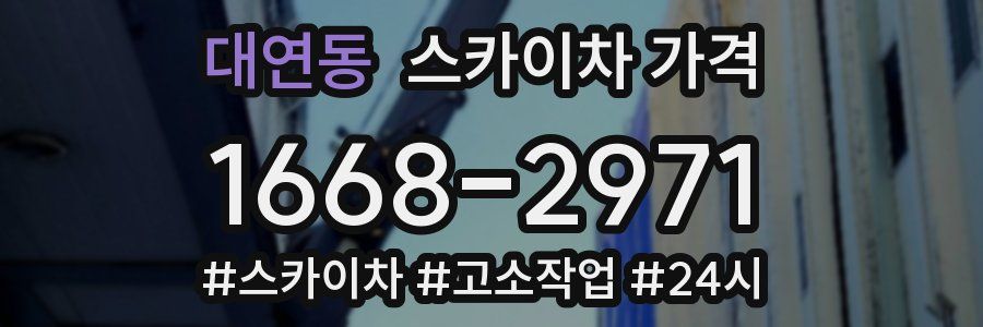 대연동 스카이차 가격