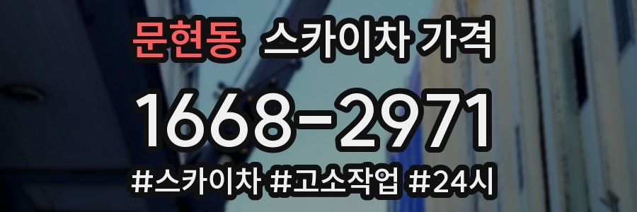 문현동 스카이차 가격