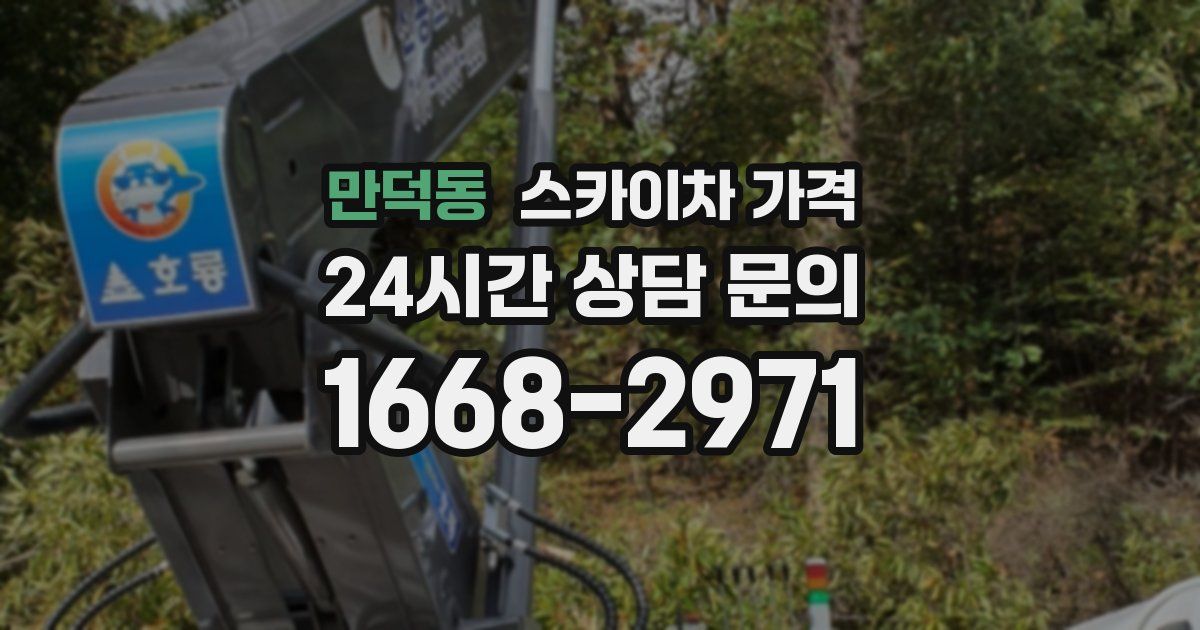 만덕동 스카이차 가격