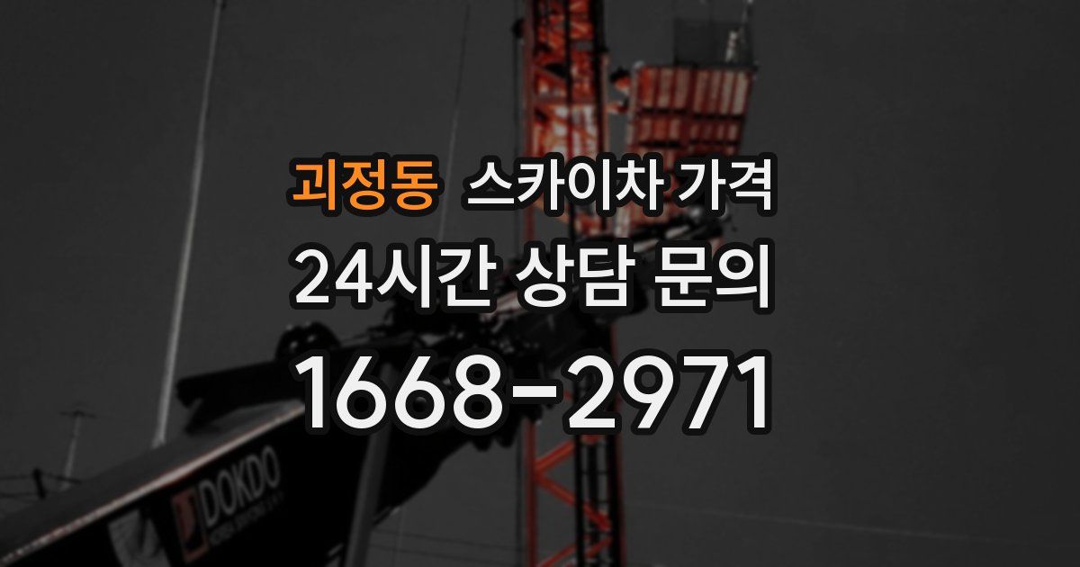 괴정동 스카이차 가격