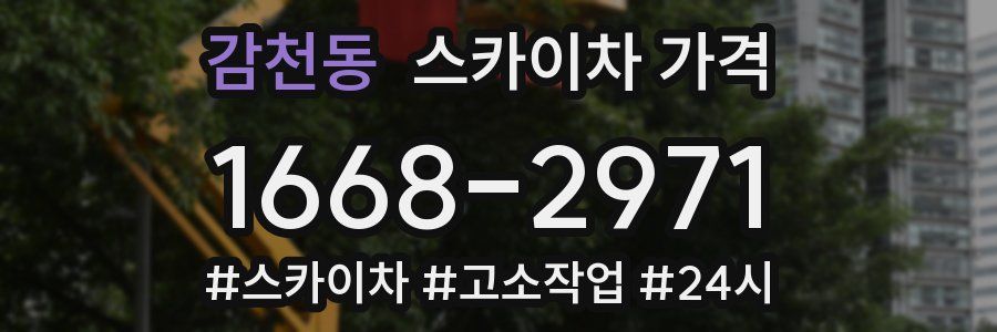 감천동 스카이차 가격