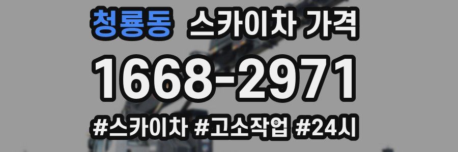 청룡동 스카이차 가격