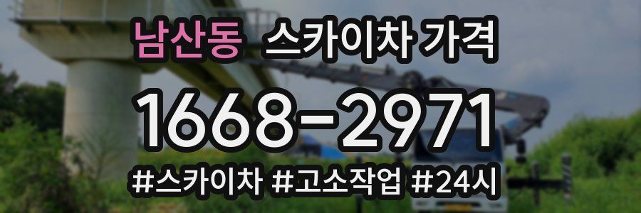 남산동 스카이차 가격