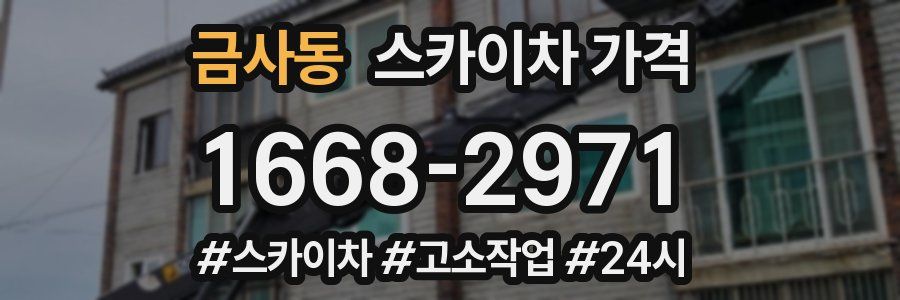 금사동 스카이차 가격