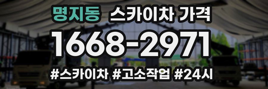 명지동 스카이차 가격