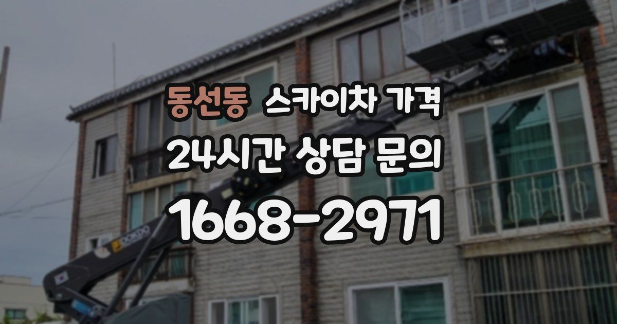 동선동 스카이차 가격