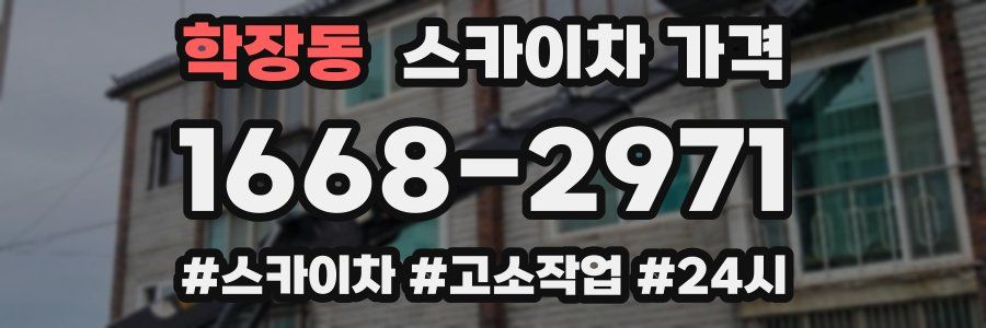 학장동 스카이차 가격