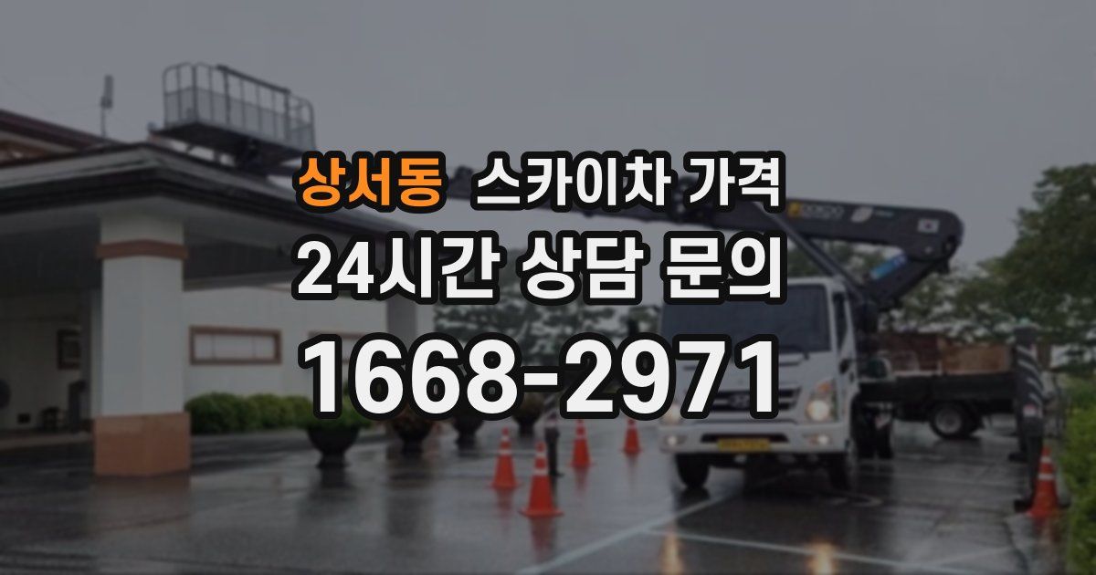 상서동 스카이차 가격