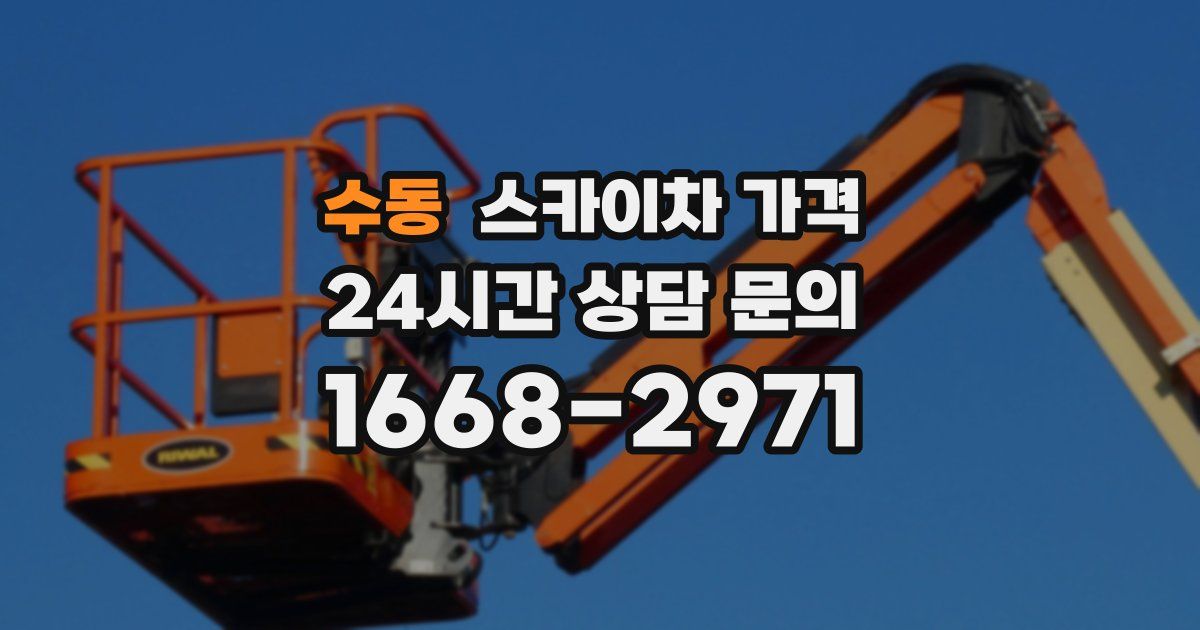 수동 스카이차 가격