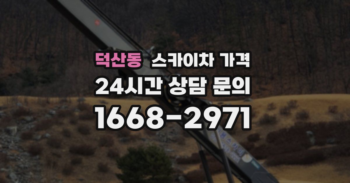 덕산동 스카이차 가격