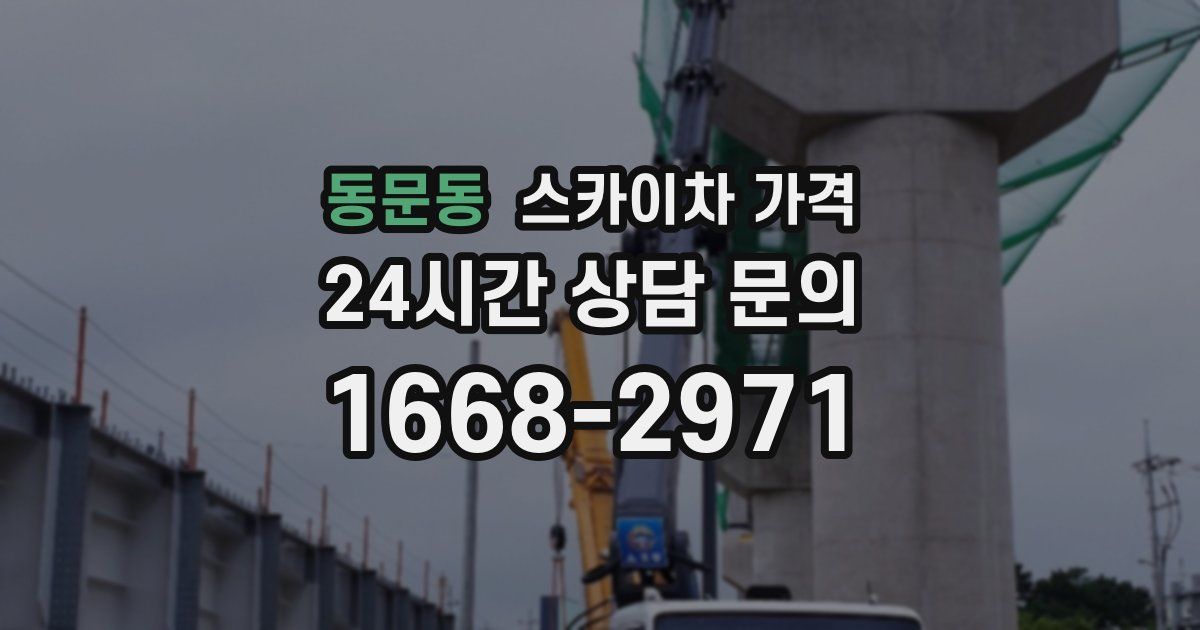 동문동 스카이차 가격