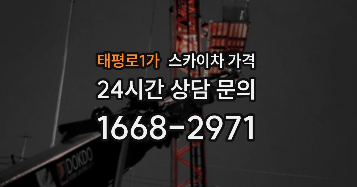 태평로1가 스카이차 가격
