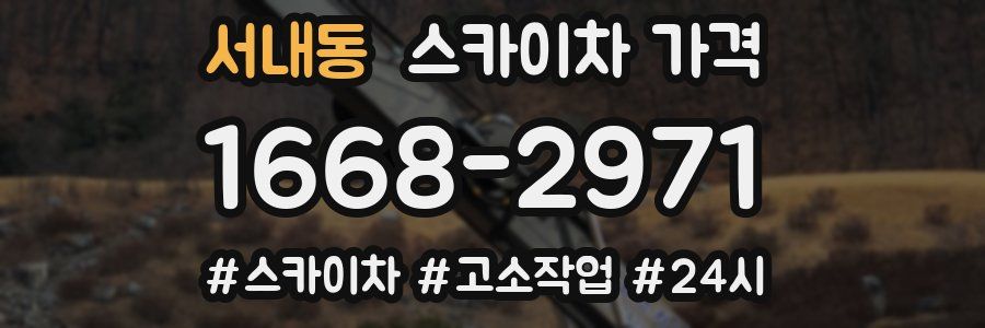 서내동 스카이차 가격