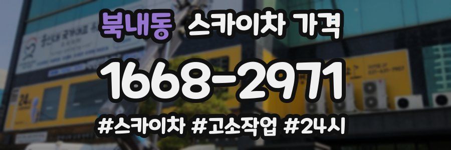 북내동 스카이차 가격