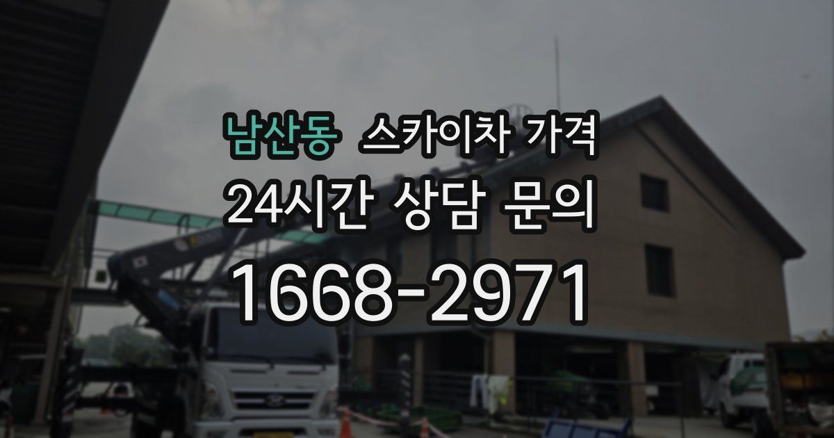 남산동 스카이차 가격