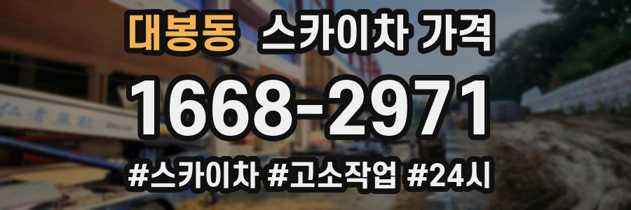 대봉동 스카이차 가격