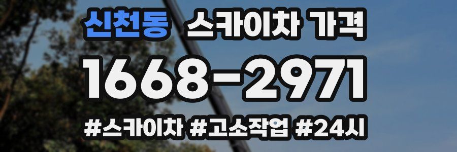 신천동 스카이차 가격