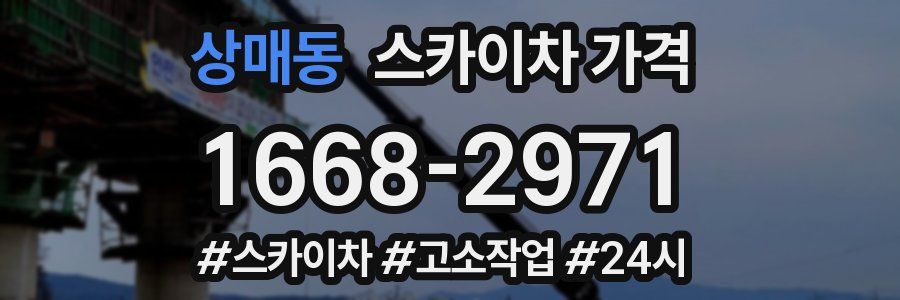 상매동 스카이차 가격