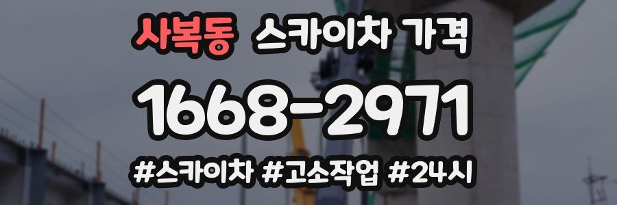 사복동 스카이차 가격