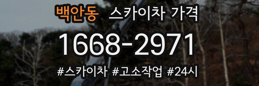 백안동 스카이차 가격