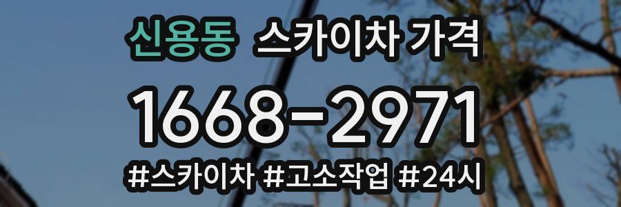 신용동 스카이차 가격