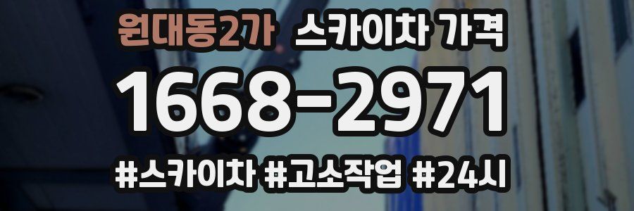 원대동2가 스카이차 가격