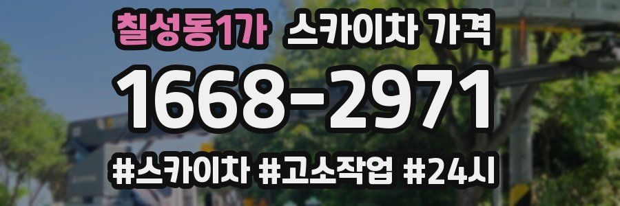 칠성동1가 스카이차 가격