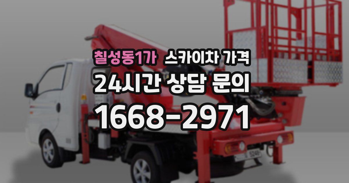 칠성동1가 스카이차 가격