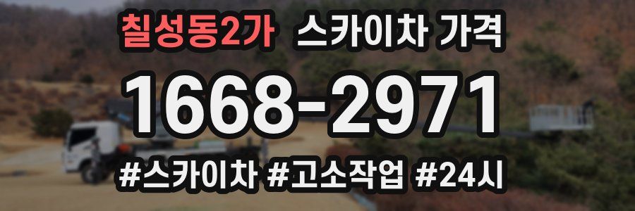 칠성동2가 스카이차 가격