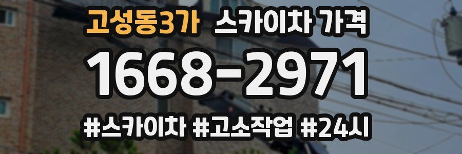 고성동3가 스카이차 가격