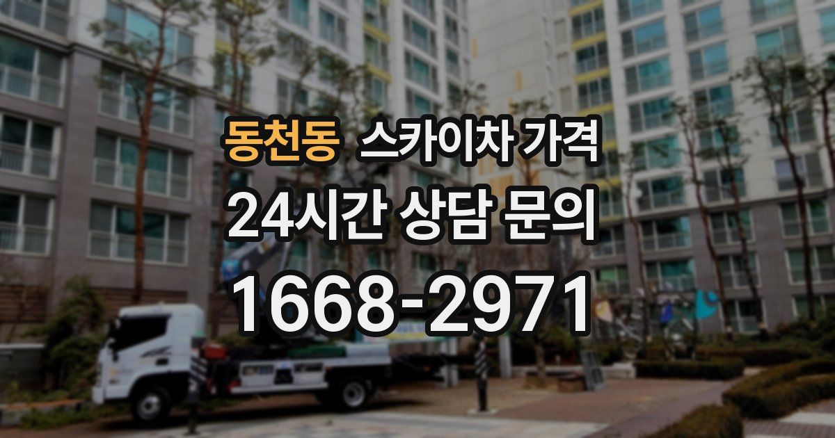 동천동 스카이차 가격