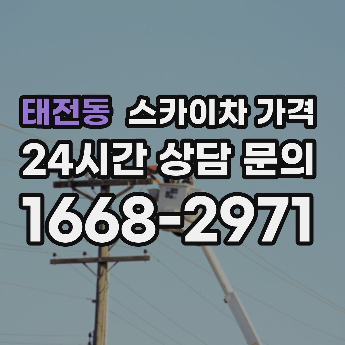 태전동 스카이차 가격