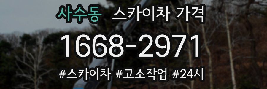 사수동 스카이차 가격