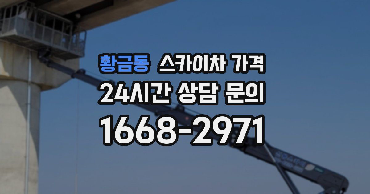 황금동 스카이차 가격