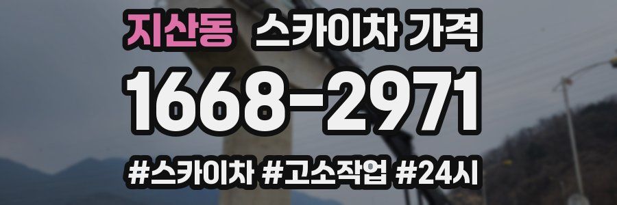 지산동 스카이차 가격