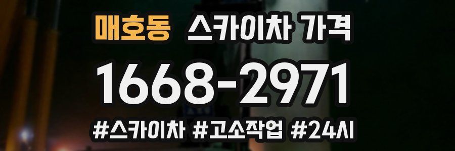 매호동 스카이차 가격