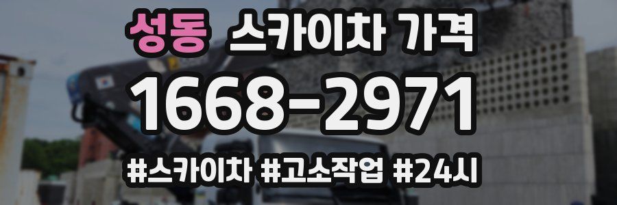 성동 스카이차 가격
