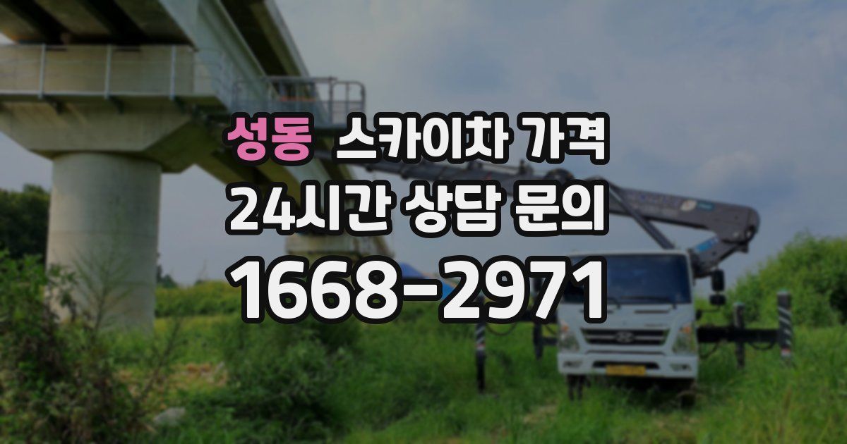 성동 스카이차 가격