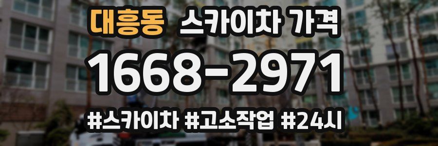 대흥동 스카이차 가격