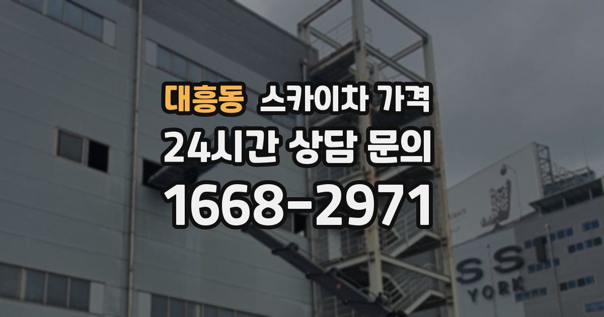 대흥동 스카이차 가격