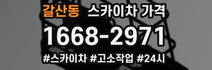 갈산동 스카이차 가격