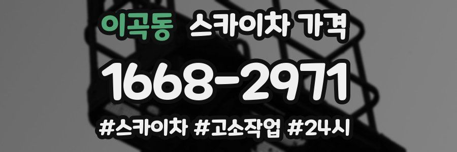 이곡동 스카이차 가격