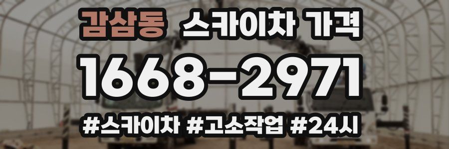 감삼동 스카이차 가격