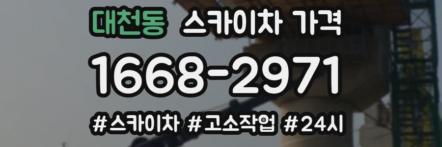 대천동 스카이차 가격