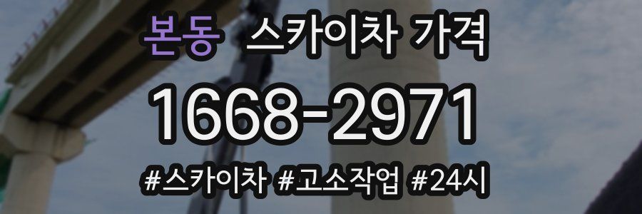 본동 스카이차 가격