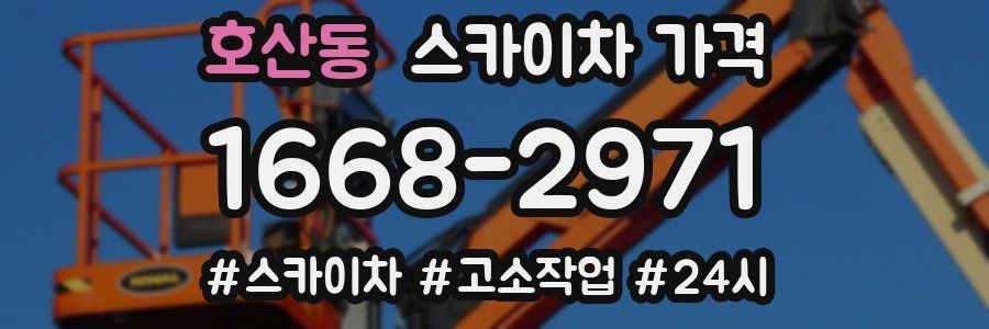 호산동 스카이차 가격